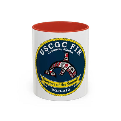 USCG FIR WLB 213 (U.S. Coast Guard) Accent Coffee Mug 11oz Red - Go Mug Yourself