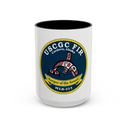 USCG FIR WLB 213 (U.S. Coast Guard) Accent Coffee Mug 15oz Black - Go Mug Yourself