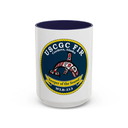 USCG FIR WLB 213 (U.S. Coast Guard) Accent Coffee Mug 15oz Navy - Go Mug Yourself