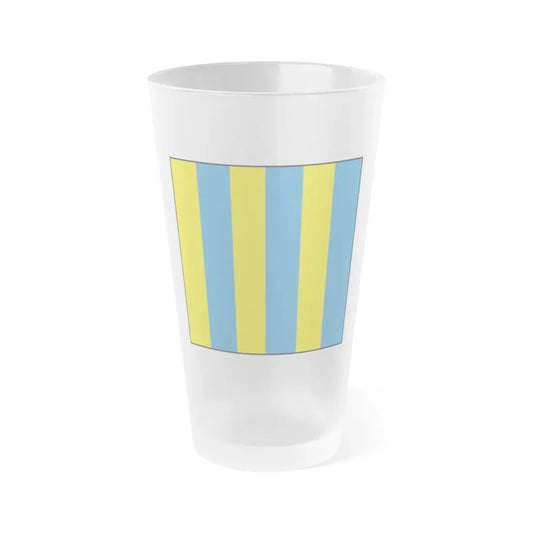 USCG Golf Flag (U.S. Coast Guard) Frosted Pint Glass 16oz Default Title - Go Mug Yourself