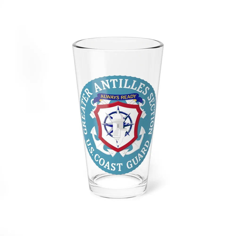 USCG Greater Antilles Section (U.S. Coast Guard) Pint Glass 16oz-16oz-Go Mug Yourself