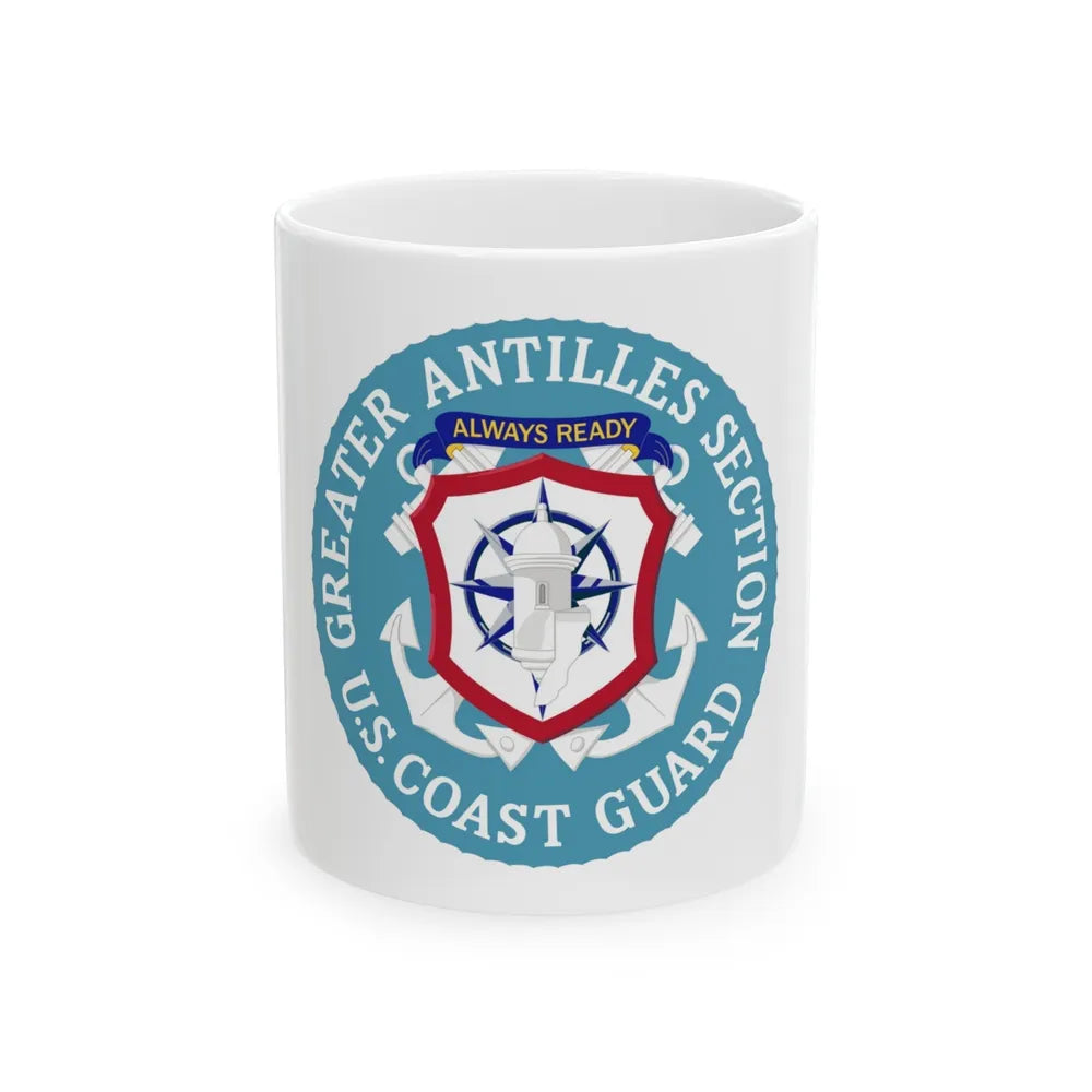 USCG Greater Antilles Section (U.S. Coast Guard) White Coffee Mug-11oz-Go Mug Yourself