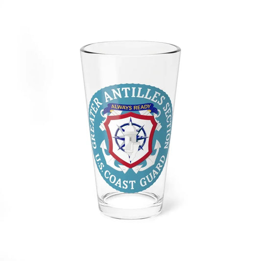USCG Greater Antilles Section (U.S. Coast Guard) Pint Glass 16oz 16oz - Go Mug Yourself