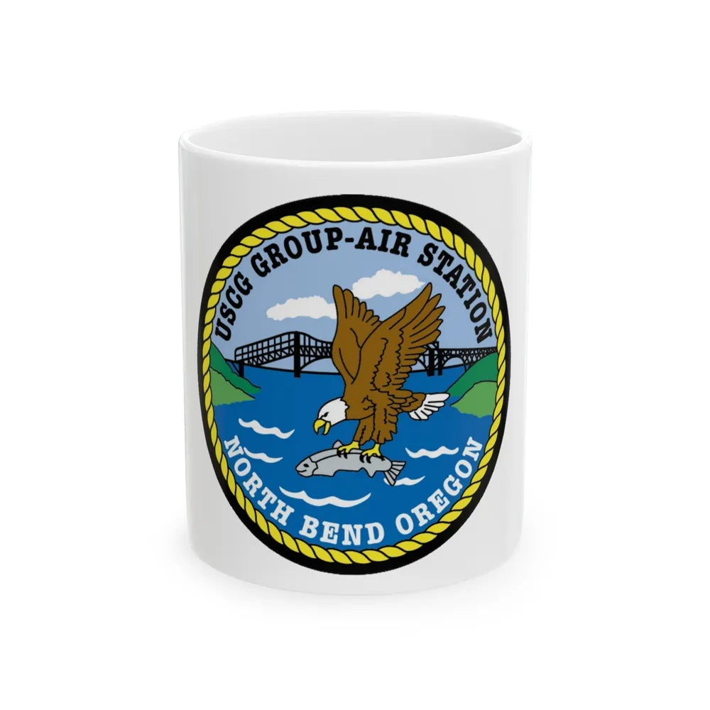 USCG Group Air Station North Bend (U.S. Coast Guard) White Coffee Mug-11oz-Go Mug Yourself