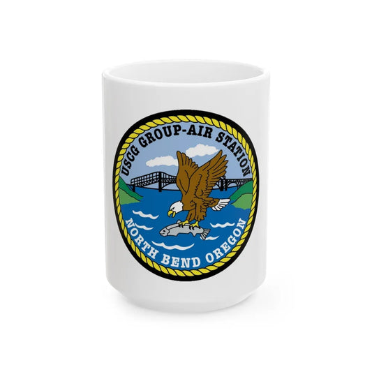 USCG Group Air Station North Bend (U.S. Coast Guard) White Coffee Mug-15oz-Go Mug Yourself