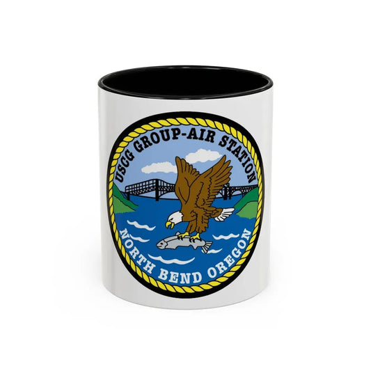 USCG Group Air Station North Bend (U.S. Coast Guard) Accent Coffee Mug 11oz Black - Go Mug Yourself