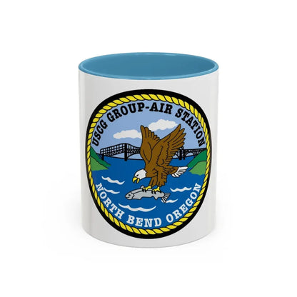 USCG Group Air Station North Bend (U.S. Coast Guard) Accent Coffee Mug 11oz Light Blue - Go Mug Yourself