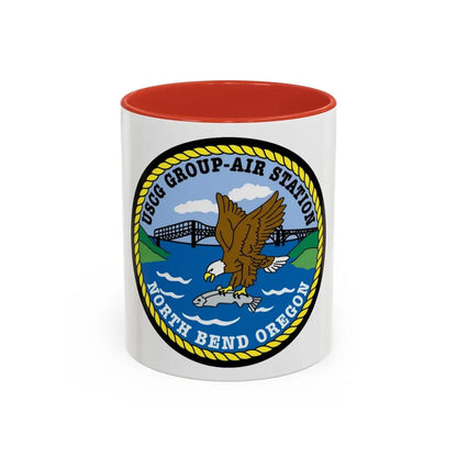 USCG Group Air Station North Bend (U.S. Coast Guard) Accent Coffee Mug 11oz Red - Go Mug Yourself