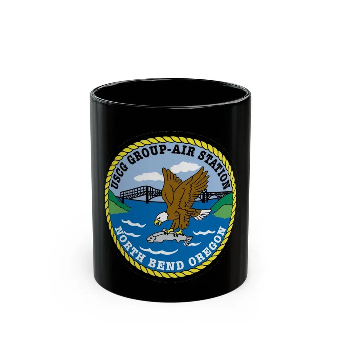 USCG Group Air Station North Bend (U.S. Coast Guard) Black Coffee Mug - Go Mug Yourself