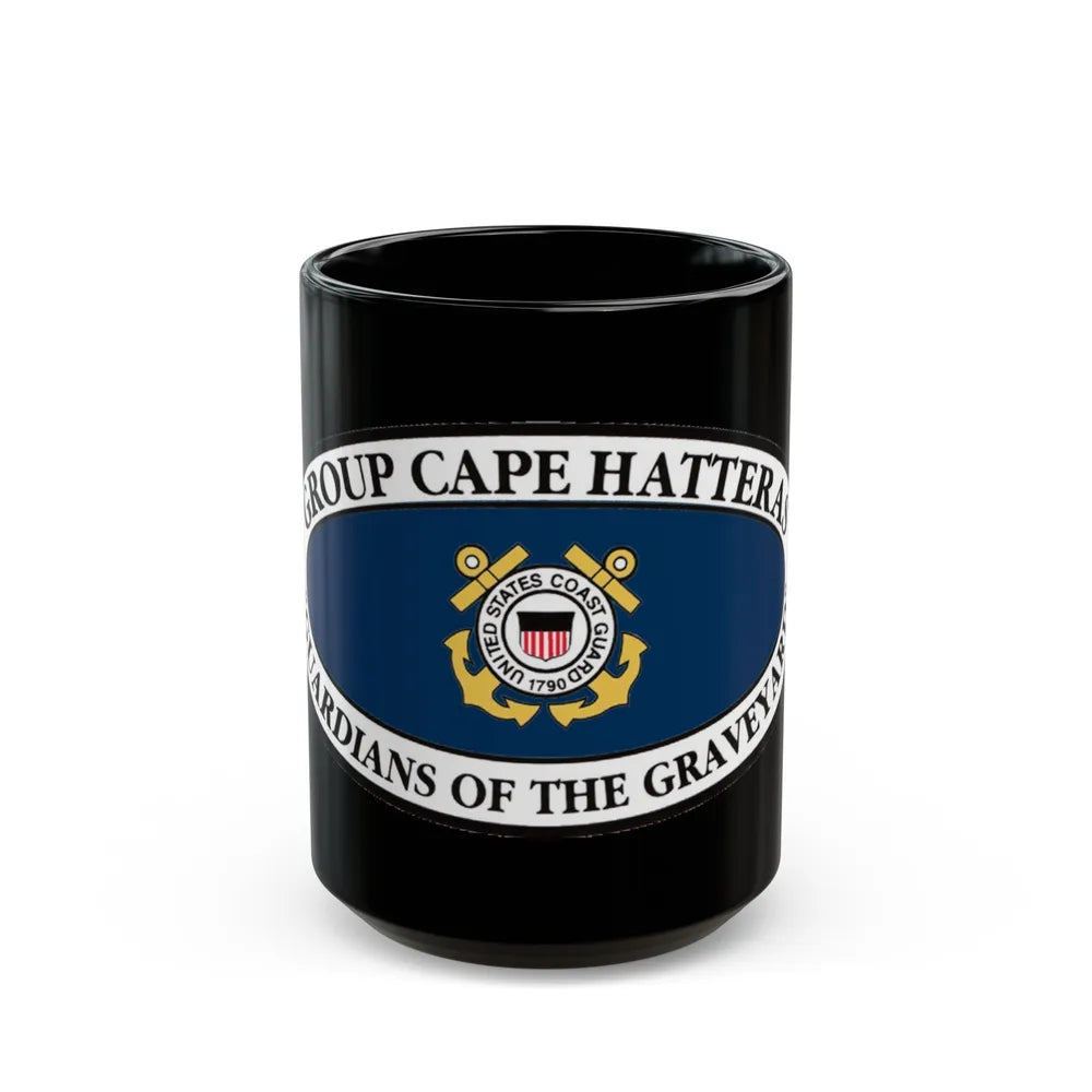 USCG Group Cape Hatteras VINT (U.S. Coast Guard) Black Coffee Mug-15oz-Go Mug Yourself