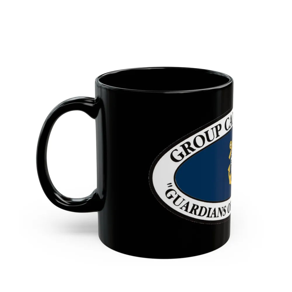 USCG Group Cape Hatteras VINT (U.S. Coast Guard) Black Coffee Mug-Go Mug Yourself