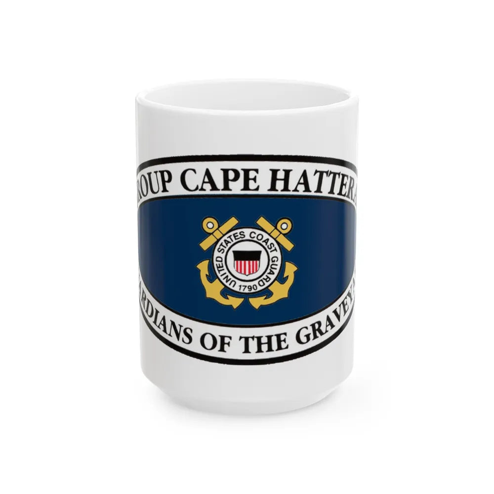 USCG Group Cape Hatteras VINT (U.S. Coast Guard) White Coffee Mug-15oz-Go Mug Yourself