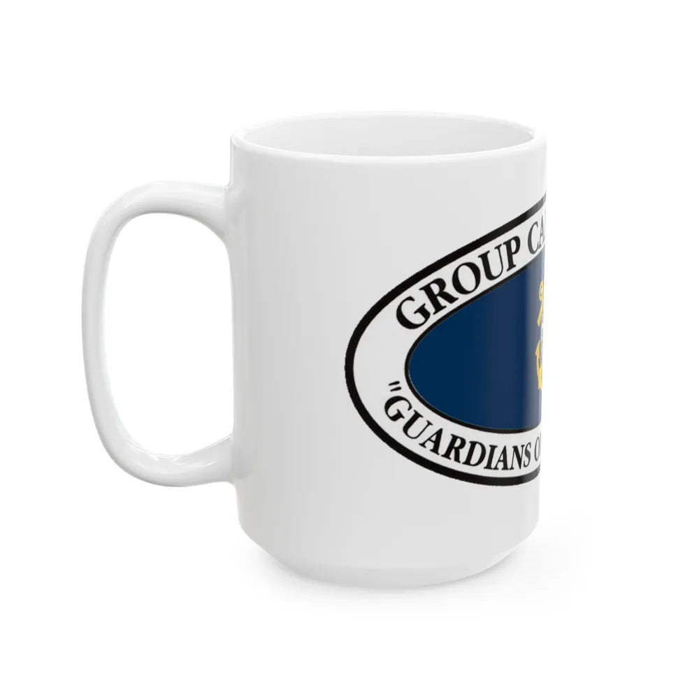 USCG Group Cape Hatteras VINT (U.S. Coast Guard) White Coffee Mug-Go Mug Yourself