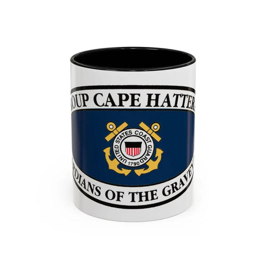 USCG Group Cape Hatteras VINT (U.S. Coast Guard) Accent Coffee Mug 11oz Black - Go Mug Yourself