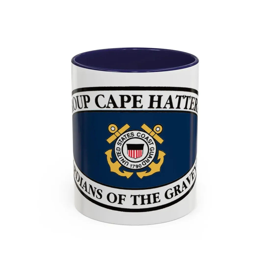 USCG Group Cape Hatteras VINT (U.S. Coast Guard) Accent Coffee Mug 11oz Navy - Go Mug Yourself