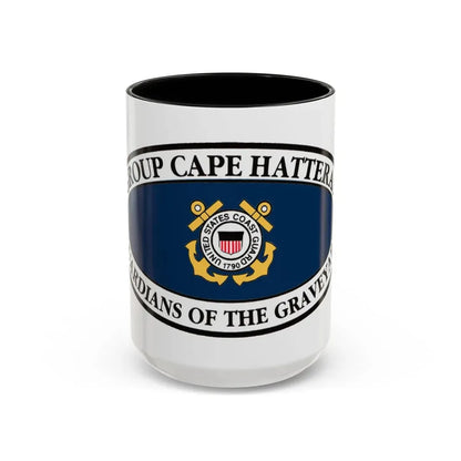 USCG Group Cape Hatteras VINT (U.S. Coast Guard) Accent Coffee Mug 15oz Black - Go Mug Yourself