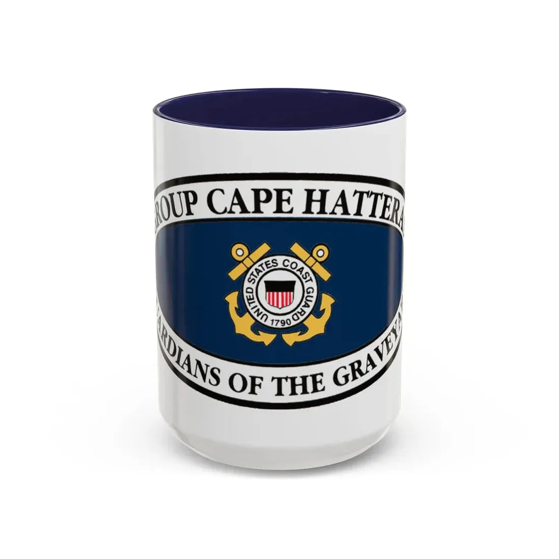 USCG Group Cape Hatteras VINT (U.S. Coast Guard) Accent Coffee Mug 15oz Navy - Go Mug Yourself