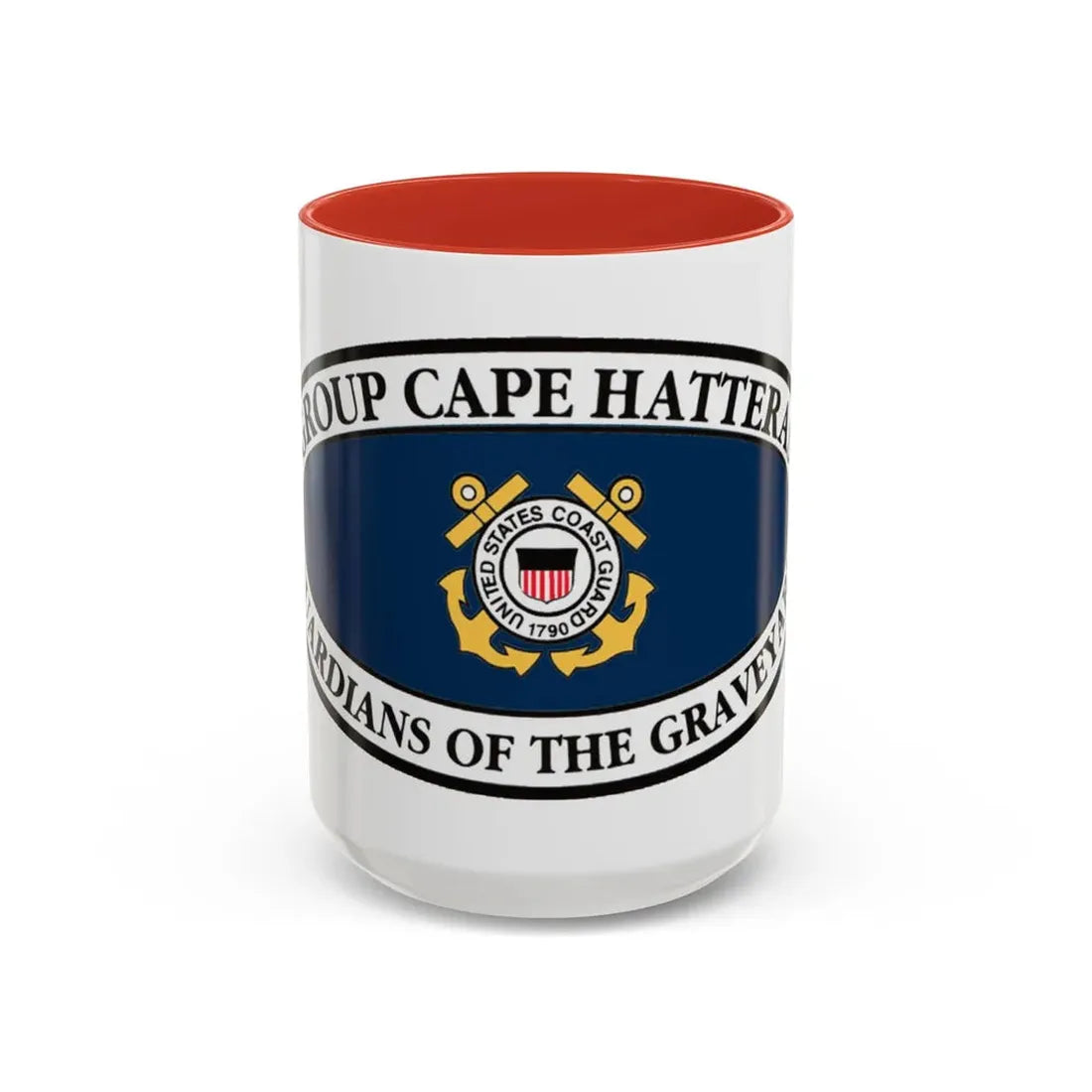 USCG Group Cape Hatteras VINT (U.S. Coast Guard) Accent Coffee Mug 15oz Red - Go Mug Yourself