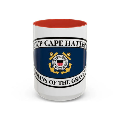 USCG Group Cape Hatteras VINT (U.S. Coast Guard) Accent Coffee Mug 15oz Red - Go Mug Yourself