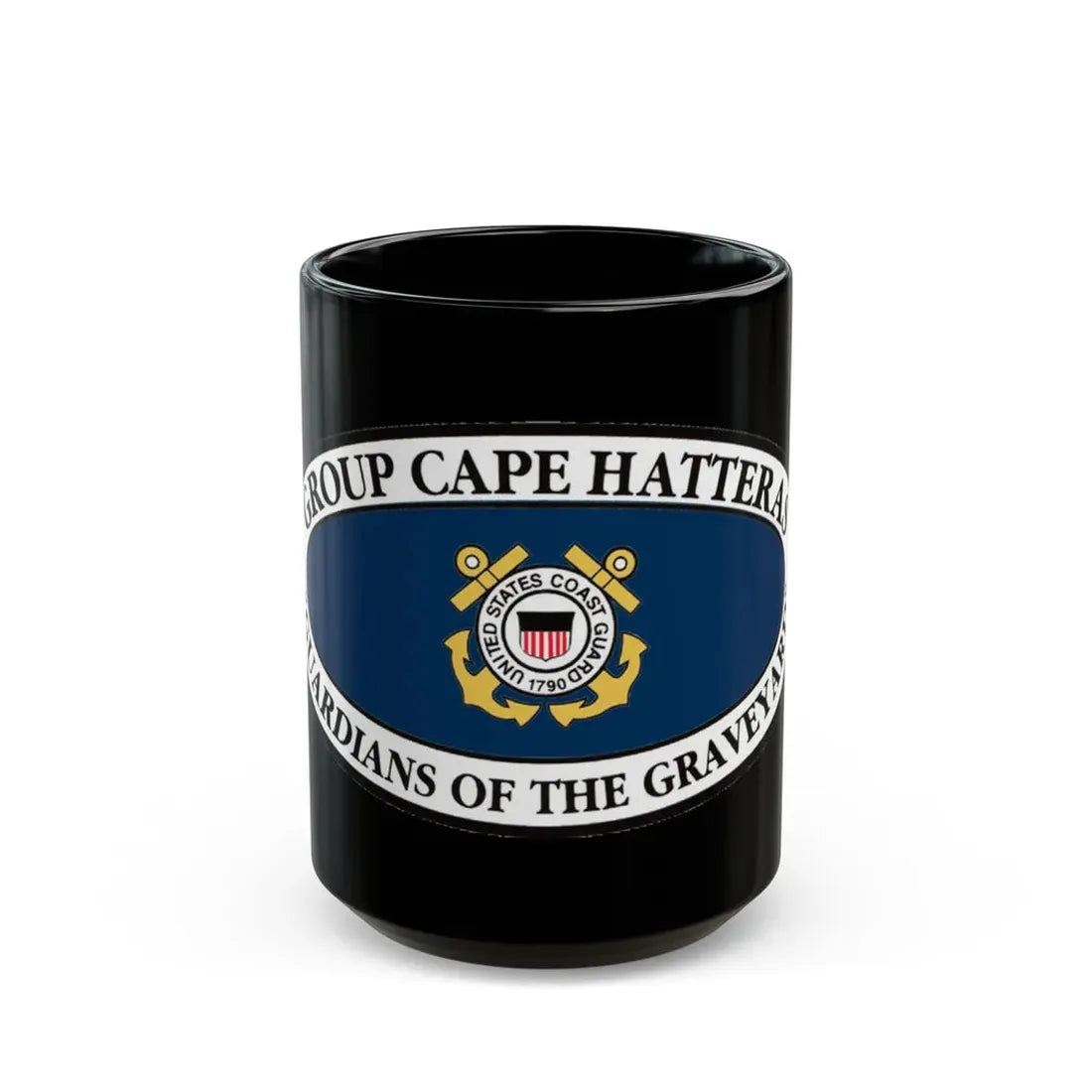 USCG Group Cape Hatteras VINT (U.S. Coast Guard) Black Coffee Mug 15oz - Go Mug Yourself