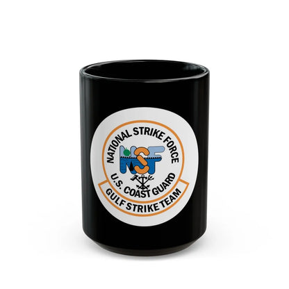 USCG Gulf Strike Team NSF (U.S. Coast Guard) Black Coffee Mug-15oz-Go Mug Yourself