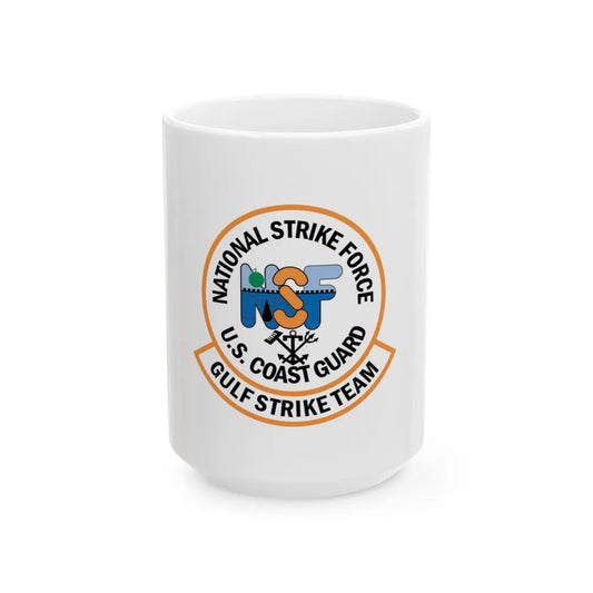 USCG Gulf Strike Team NSF (U.S. Coast Guard) White Coffee Mug-15oz-Go Mug Yourself