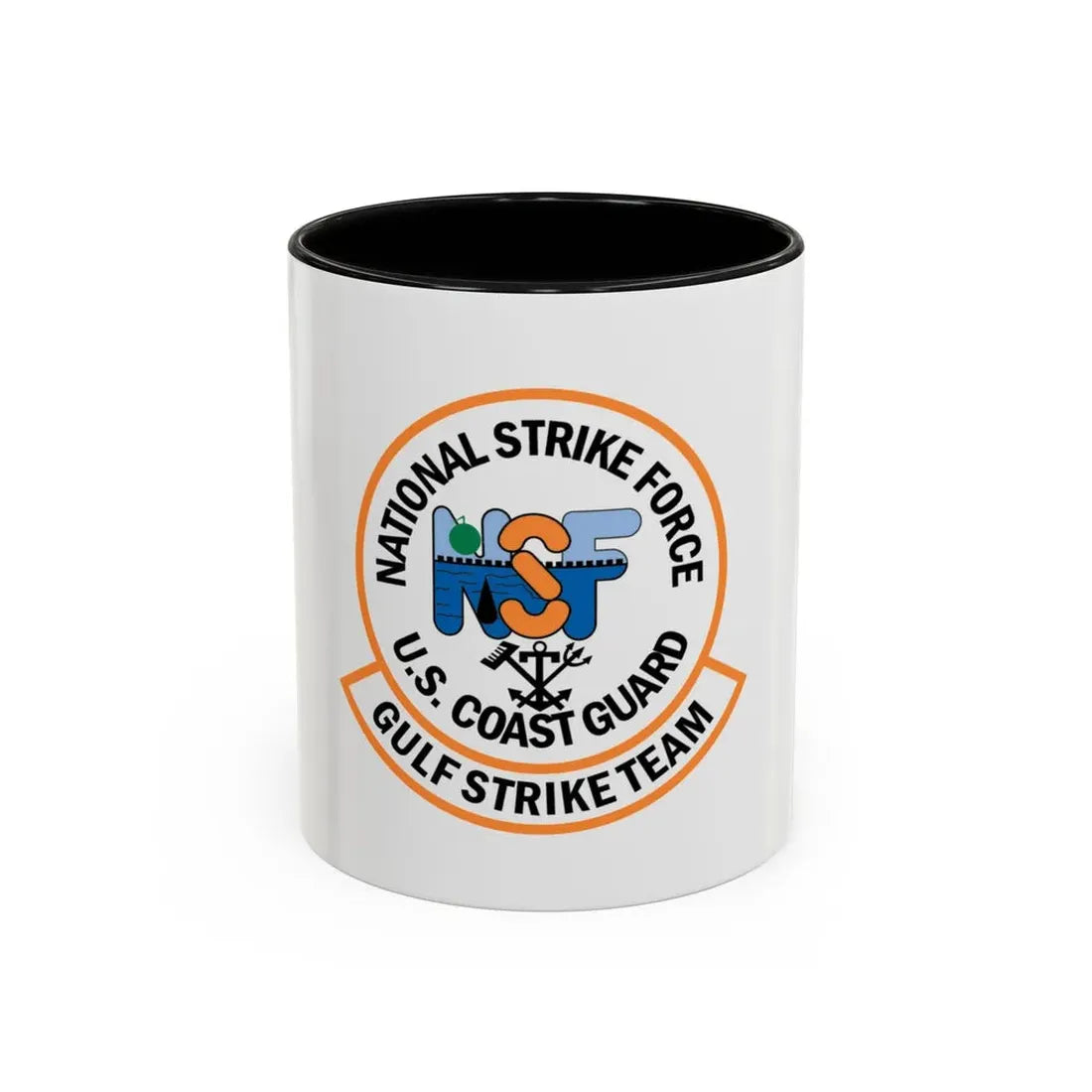 USCG Gulf Strike Team NSF (U.S. Coast Guard) Accent Coffee Mug 11oz Black - Go Mug Yourself