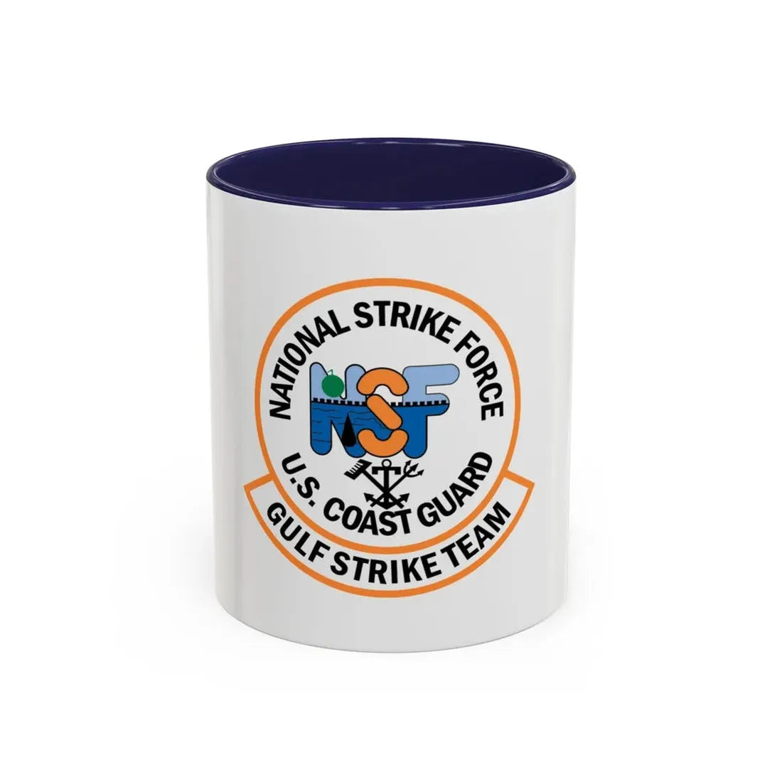 USCG Gulf Strike Team NSF (U.S. Coast Guard) Accent Coffee Mug 11oz Navy - Go Mug Yourself