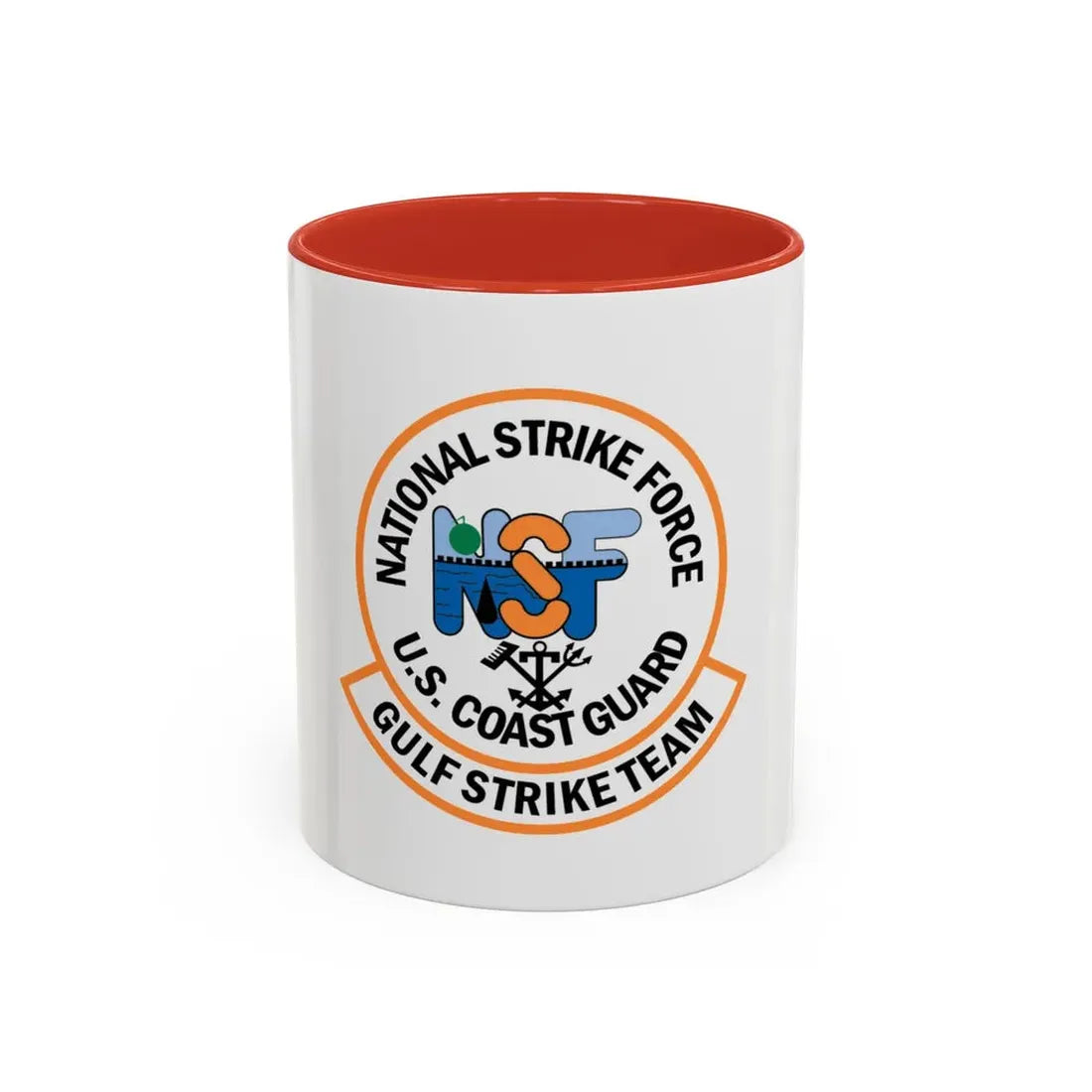 USCG Gulf Strike Team NSF (U.S. Coast Guard) Accent Coffee Mug 11oz Red - Go Mug Yourself