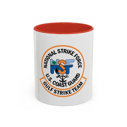 USCG Gulf Strike Team NSF (U.S. Coast Guard) Accent Coffee Mug 11oz Red - Go Mug Yourself