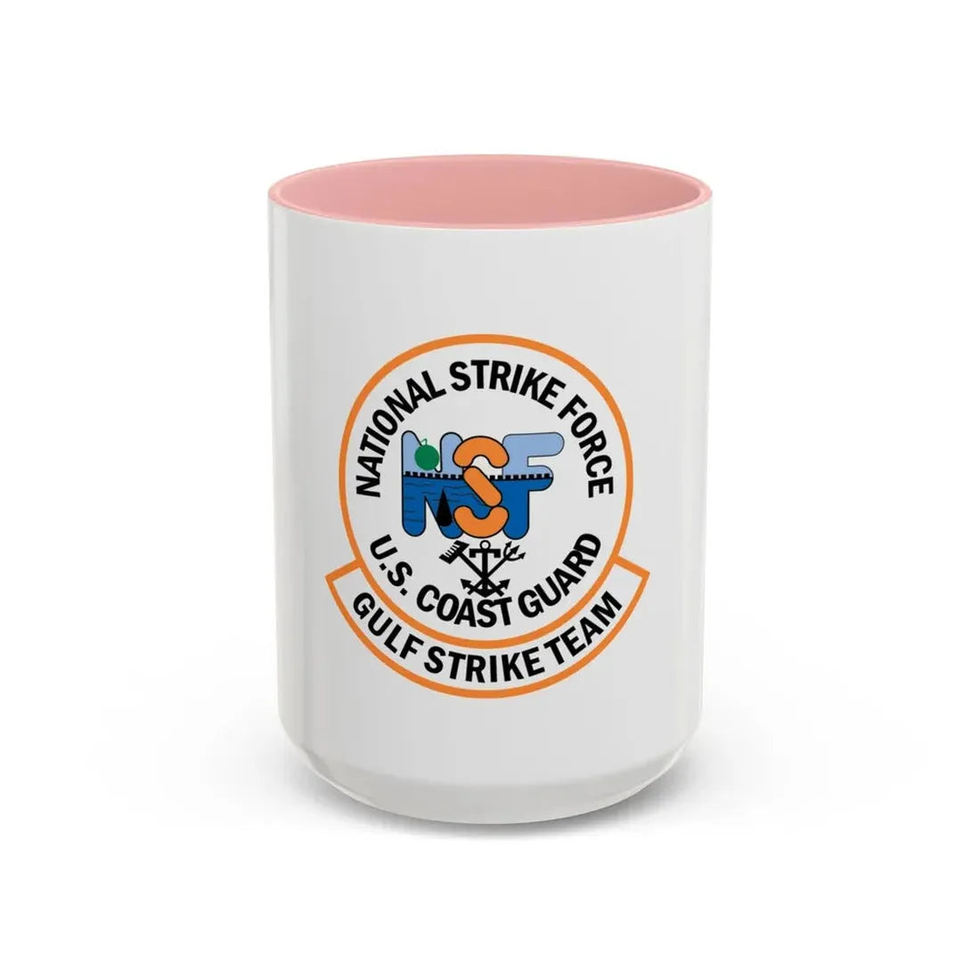 USCG Gulf Strike Team NSF (U.S. Coast Guard) Accent Coffee Mug 15oz Pink - Go Mug Yourself