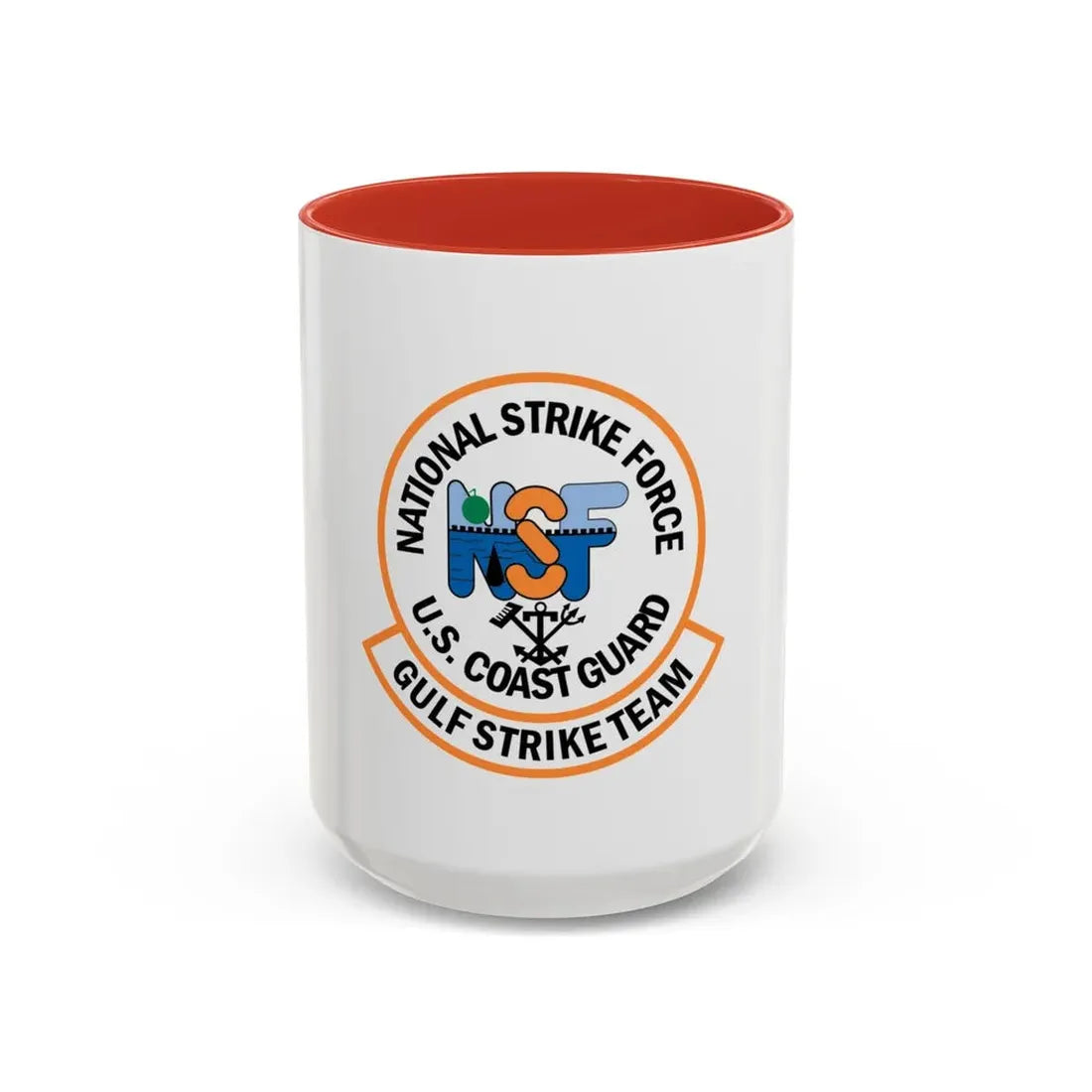 USCG Gulf Strike Team NSF (U.S. Coast Guard) Accent Coffee Mug 15oz Red - Go Mug Yourself