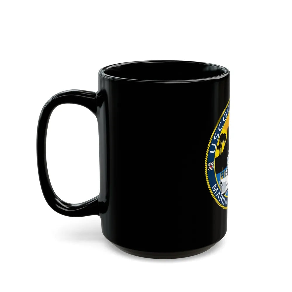 USCG Halibut Marina Del Ray CA (U.S. Coast Guard) Black Coffee Mug-Go Mug Yourself