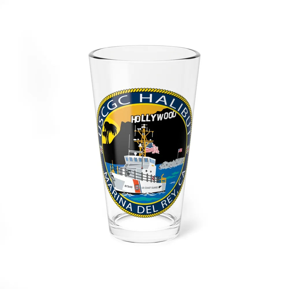 USCG Halibut Marina Del Ray CA (U.S. Coast Guard) Pint Glass 16oz-16oz-Go Mug Yourself