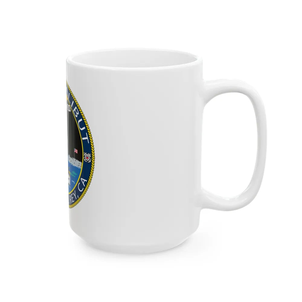 USCG Halibut Marina Del Ray CA (U.S. Coast Guard) White Coffee Mug-Go Mug Yourself