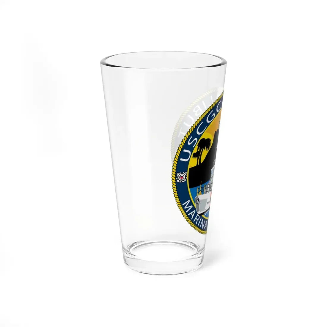 USCG Halibut Marina Del Ray CA (U.S. Coast Guard) Pint Glass 16oz - Go Mug Yourself