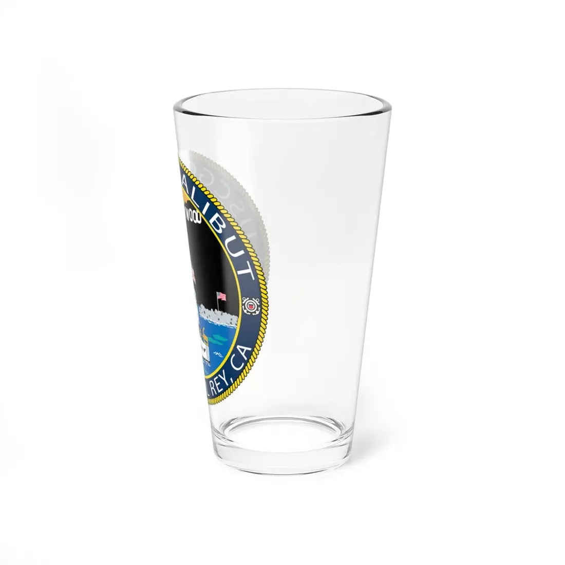 USCG Halibut Marina Del Ray CA (U.S. Coast Guard) Pint Glass 16oz - Go Mug Yourself