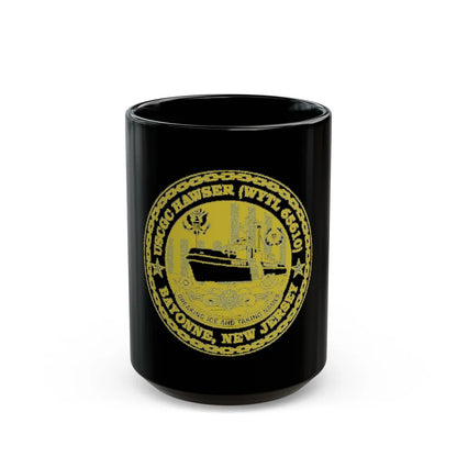 USCG Hawser WYTL 65610 Sim Gold (U.S. Coast Guard) Black Coffee Mug-15oz-Go Mug Yourself