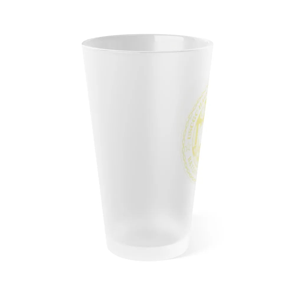 USCG Hawser WYTL 65610 Sim Gold (U.S. Coast Guard) Frosted Pint Glass 16oz-Go Mug Yourself