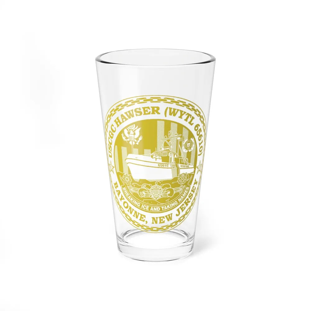 USCG Hawser WYTL 65610 Sim Gold (U.S. Coast Guard) Pint Glass 16oz-16oz-Go Mug Yourself