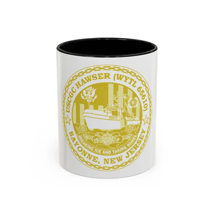 USCG Hawser WYTL 65610 Sim Gold (U.S. Coast Guard) Accent Coffee Mug 11oz Black - Go Mug Yourself
