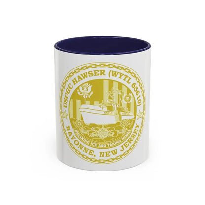 USCG Hawser WYTL 65610 Sim Gold (U.S. Coast Guard) Accent Coffee Mug 11oz Navy - Go Mug Yourself