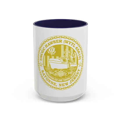 USCG Hawser WYTL 65610 Sim Gold (U.S. Coast Guard) Accent Coffee Mug 15oz Navy - Go Mug Yourself