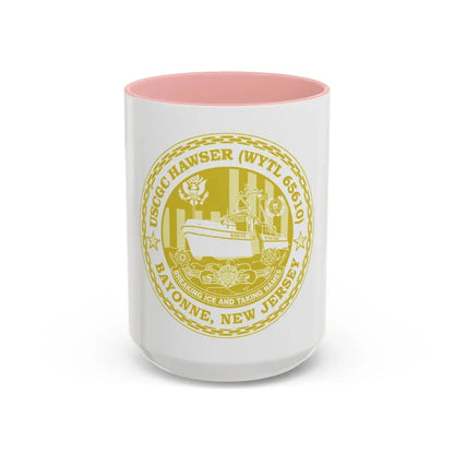 USCG Hawser WYTL 65610 Sim Gold (U.S. Coast Guard) Accent Coffee Mug 15oz Pink - Go Mug Yourself