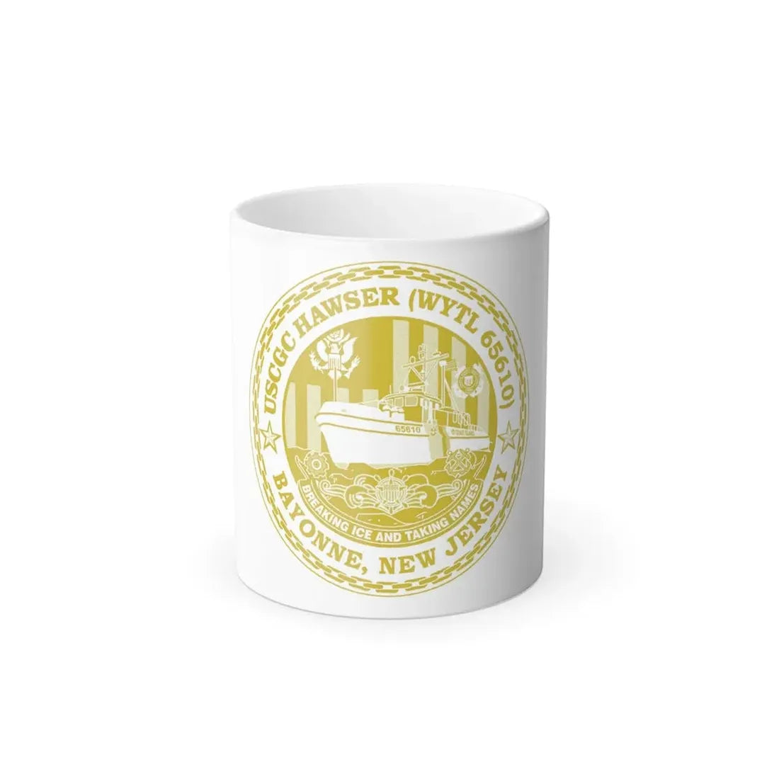 USCG Hawser WYTL 65610 Sim Gold (U.S. Coast Guard) Color Changing Coffee Mug 11oz - Go Mug Yourself