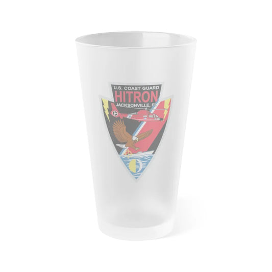 USCG HITRON Jax FL (U.S. Coast Guard) Frosted Pint Glass 16oz-Go Mug Yourself