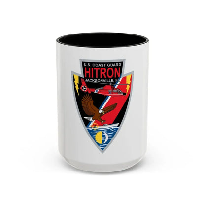 USCG HITRON Jax FL (U.S. Coast Guard) Accent Coffee Mug 15oz Black - Go Mug Yourself