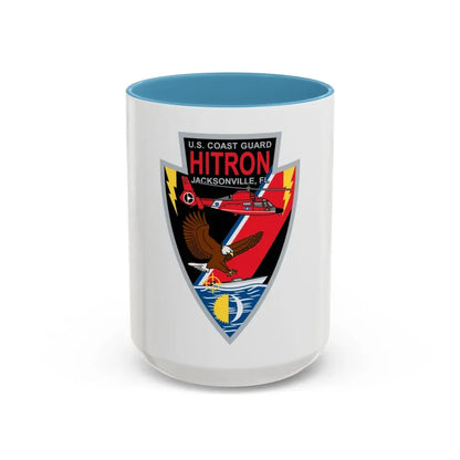 USCG HITRON Jax FL (U.S. Coast Guard) Accent Coffee Mug 15oz Light Blue - Go Mug Yourself