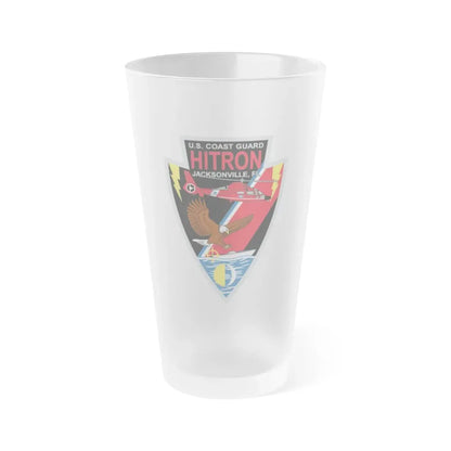 USCG HITRON Jax FL (U.S. Coast Guard) Frosted Pint Glass 16oz Default Title - Go Mug Yourself