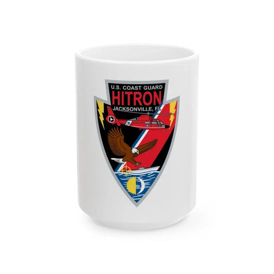 USCG HITRON Jax FL (U.S. Coast Guard) White Coffee Mug 15oz - Go Mug Yourself